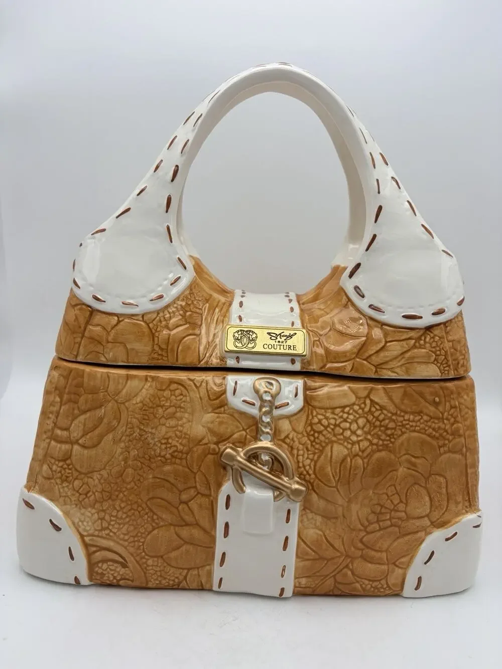 Davids Cookies Purse Cookie Jar. Collectable Clean Kitchen